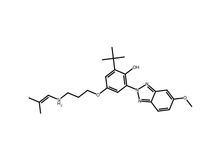 2-tert-Butyl-4-[3-(dimethylvinylsilanyl)propoxy]-6-(5-methoxybenzotriazol-2-yl)-phenol molecular structure