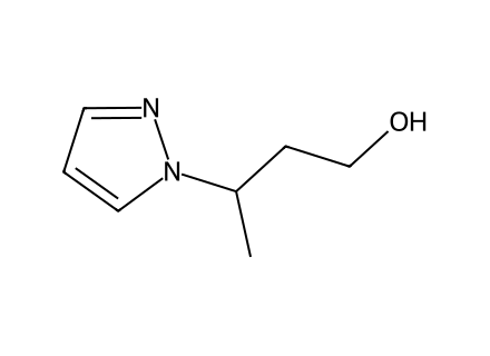 3-1h-pyrazol-1-yl-butan-1-ol molecular structure