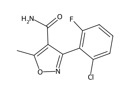 3-(2-Chloro-6-fluorophenyl)-5-methylisoxazole-4-carboxamide molecular structure