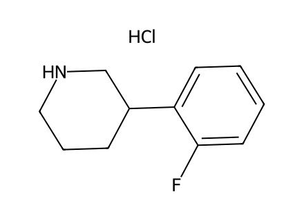 3-(2-Fluorophenyl)piperidine hydrochloride molecular structure
