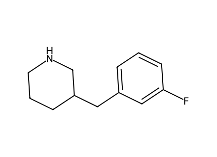 3-(3-Fluorobenzyl)piperidine molecular structure