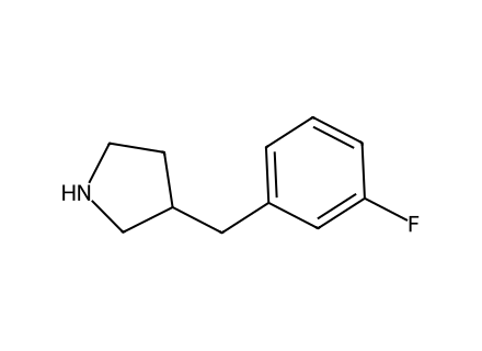 3-(3-Fluorobenzyl)pyrrolidine molecular structure