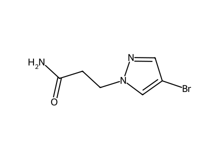 3-(4-Bromo-1H-pyrazol-1-yl)propanamide molecular structure