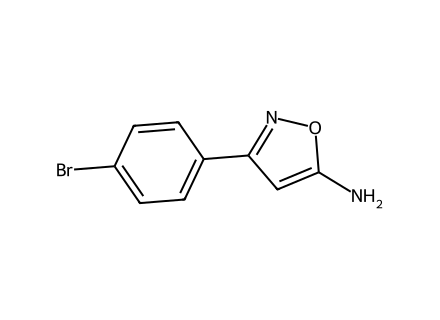 3-(4-Bromophenyl)-5-isoxazolamine structural formula
