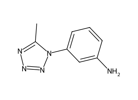3-5-methyl-tetrazol-1-yl-phenylamine molecular structure