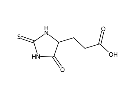 3-(5-Oxo-2-thioxoimidazolidin-4-yl)-propionic acid molecular structure