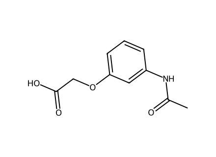 3-Acetamidophenoxyacetic acid molecular structure