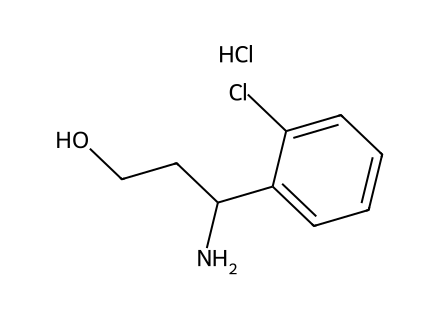 3-Amino-3-(2-chloro-phenyl)-propan-1-ol hydrochloride molecular structure