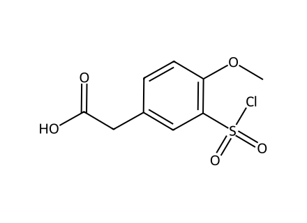 [3-(Chlorosulfonyl)-4-methoxyphenyl]acetic acid molecular structure