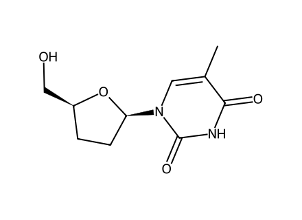 3-deoxythymidine molecular structure