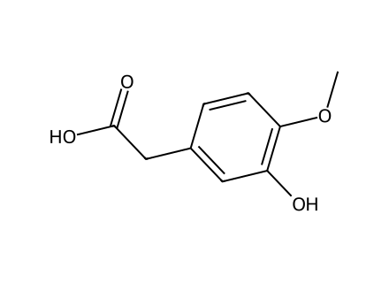 3-Hydroxy-4-Methoxyphenyl Acetic Acid molecular structure
