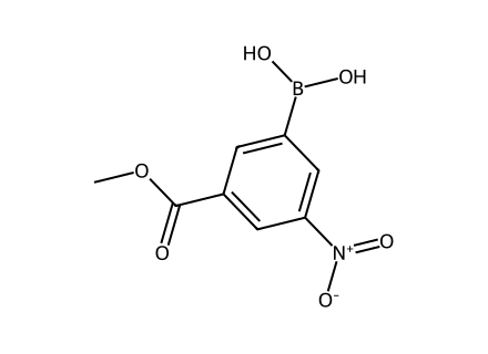 3-Methoxycarbonyl-5-nitrophenylboronic acid molecular structure