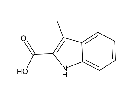 3-Methyl-1H-indole-2-carboxylic acid molecular structure