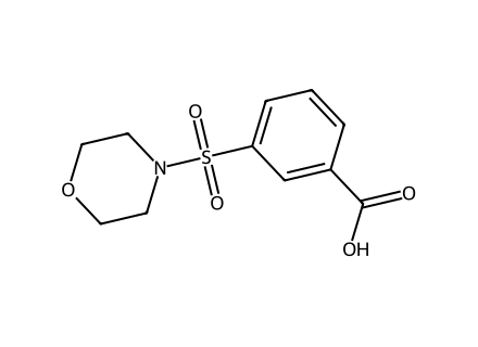3-(Morpholinosulfonyl)benzenecarboxylic acid molecular structure