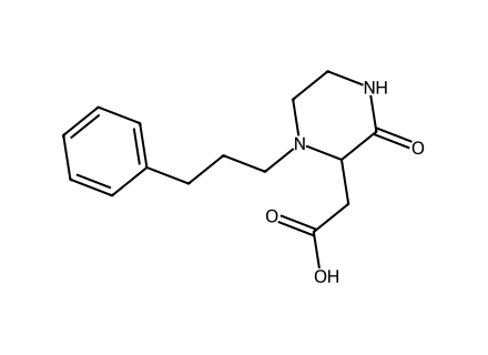 [3-Oxo-1-(3-phenylpropyl)-2-piperazinyl]-acetic acid molecular structure