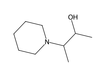 3-piperidin-1-ylbutan-2-ol molecular structure