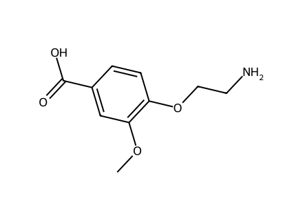 4-(2-Aminoethoxy)-3-methoxybenzoic acid molecular structure