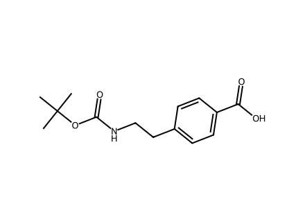 4-(2-{[(tert-Butoxy)carbonyl]amino}ethyl)-benzoic acid molecular structure