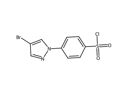 4-(4-Bromo-1H-pyrazol-1-yl)benzenesulfonyl chloride molecular structure