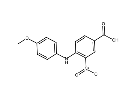 4-(4-Methoxyanilino)-3-nitrobenzoic acid molecular structure