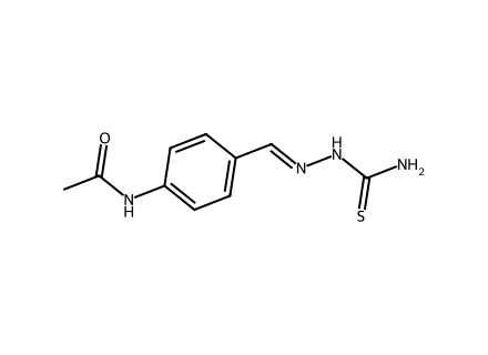 4-acetylaminobenzaldehyde-thiosemicarbazone molecular structure