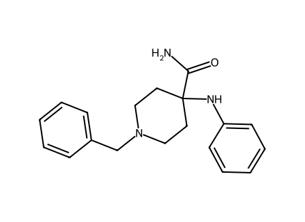 4-anilino-1-benzylpiperidine-4-carboxamide molecular structure