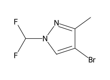 4-Bromo-1-(difluoromethyl)-3-methyl-1H-pyrazole molecular structure
