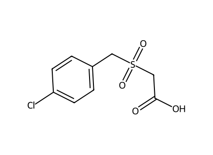[(4-Chlorobenzyl)sulfonyl]acetic acid molecular structure
