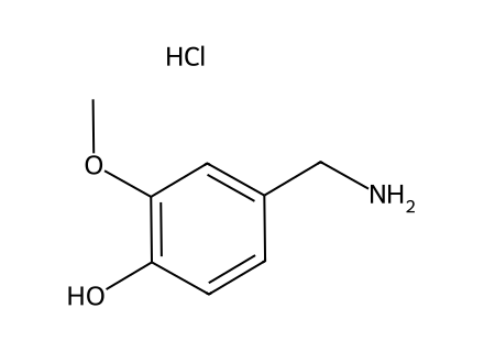 4-Hydroxy-3-methoxybenzylamine hydrochloride molecular structure