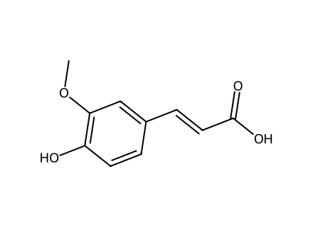 4-Hydroxy-3-methoxycinnamic acid molecular structure