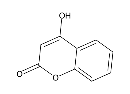 4-Hydroxycoumarin molecular structure