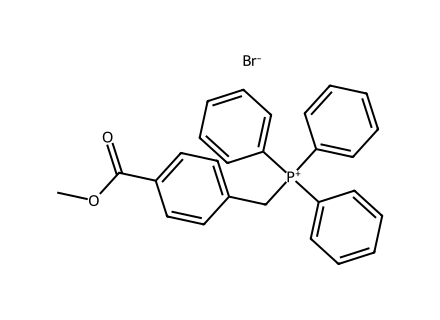 (4-Methoxycarbonylbenzyl)triphenylphosphonium bromide molecular structure