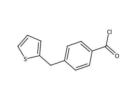 4-(Thien-2-ylmethyl)benzoyl chloride molecular structure
