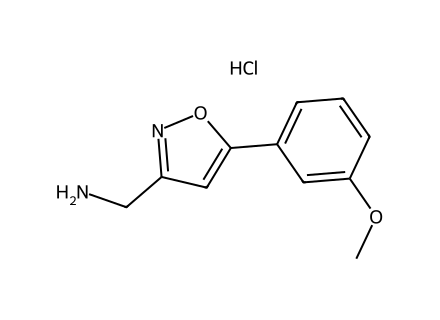 {[5-(3-Methoxyphenyl)isoxazol-3-yl]methyl}amine hydrochloride molecular structure
