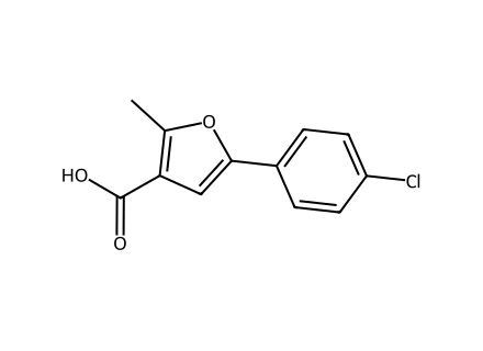 5-(4-Chlorophenyl)-2-methyl-3-furoic acid molecular structure