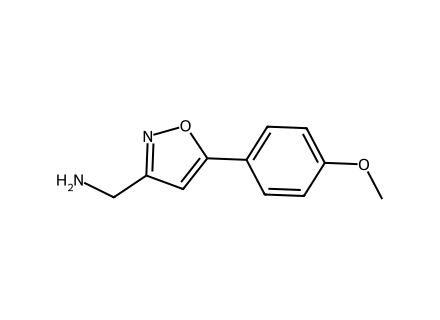 {[5-(4-Methoxyphenyl)isoxazol-3-yl]methyl}amine molecular structure