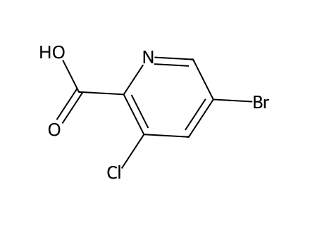 5-Bromo-3-chloropyridine-2-carboxylic acid molecular structure