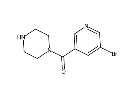 (5-Bromo-3-pyridinyl)(piperazino)methanone molecular structure