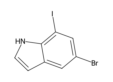 5-Bromo-7-Iodoindole molecular structure