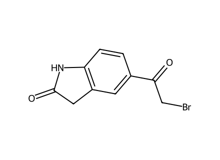 5-bromoacetyl-2-oxoindoline molecular structure