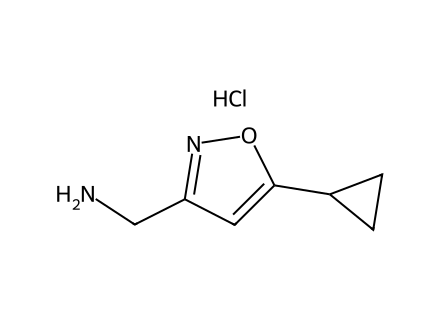 [(5-Cyclopropylisoxazol-3-yl)methyl]amine hydrochloride molecular structure