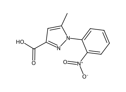 5-Methyl-1-(2-nitrophenyl)-1H-pyrazole-3-carboxylic acid molecular structure