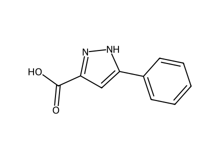 5-Phenyl-1H-pyrazole-3-carboxylic acid molecular structure