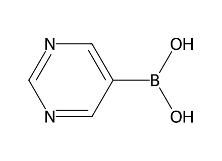 5-Pyrimidinylboronic acid, May contain varying amounts of anhydride molecular structure
