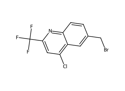 6-(Bromomethyl)-4-chloro-2-(trifluoromethyl)quinoline molecular structure