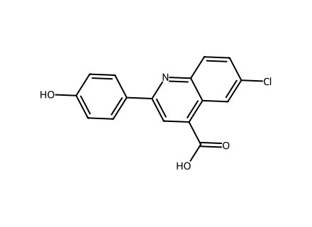 6-Chloro-2-(4-hydroxyphenyl)quinoline-4-carboxylic acid molecular structure