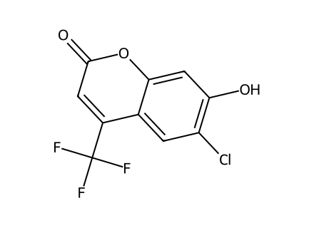 6-Chloro-7-hydroxy-4-(trifluoromethyl)coumarin molecular structure
