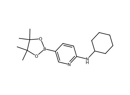 6-(Cyclohexylamino)pyridine-3-boronic acid pinacol ester, 95 molecular structure