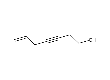 6-hepten-3-yn-1-ol molecular structure