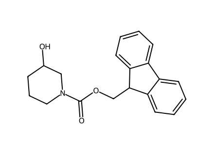 (9H-Fluoren-9-yl)methyl 3-hydroxypiperidine-1-carboxylate molecular structure